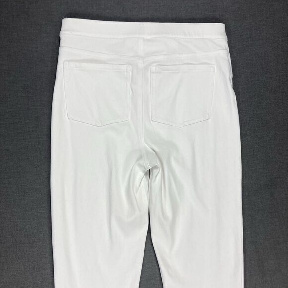 Spanx Skinny Ankle Jeggings Womens M White Stretch Comfy Pull On Shaping Pants - Picture 6 of 14